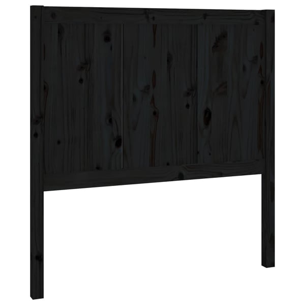 vidaXL Sengegavl svart 95,5x4x100 cm heltre furu