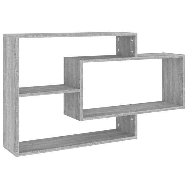 vidaXL Vegghylle grå sonoma 104x20x58,5 cm konstruert tre