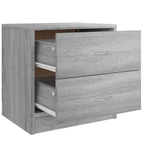 vidaXL Nattbord 2 stk grå sonoma 40x30x40 cm konstruert tre