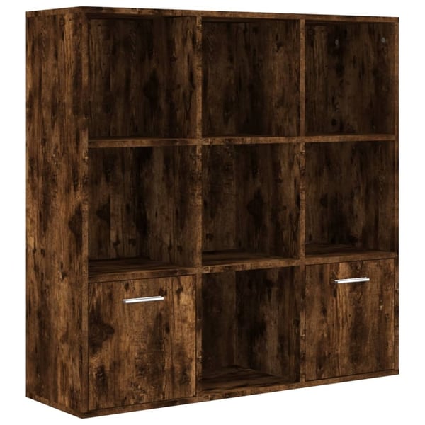 vidaXL bogreol 98x30x98 cm røget egetræsfarve