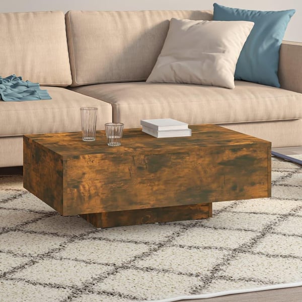vidaXL Salongbord røkt eik 85x55x31 cm konstruert tre
