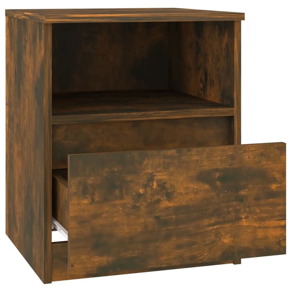 vidaXL Nattbord 2 stk røkt eik 40x40x50 cm konstruert tre