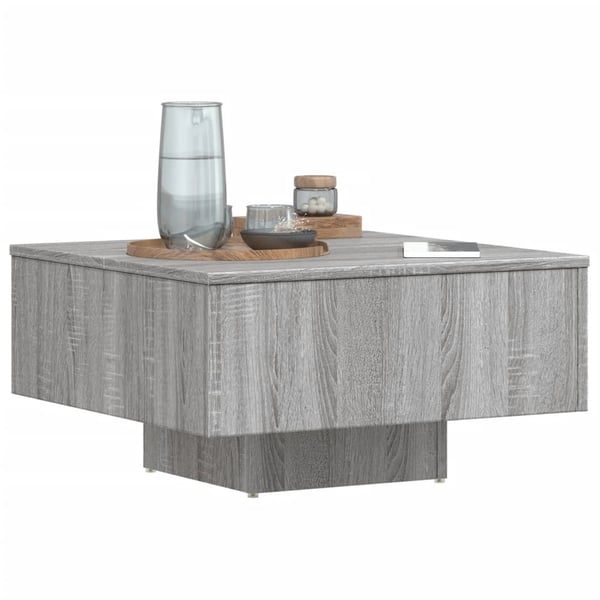 vidaXL sofabord 60x60x31,5 cm konstrueret træ grå sonoma-eg