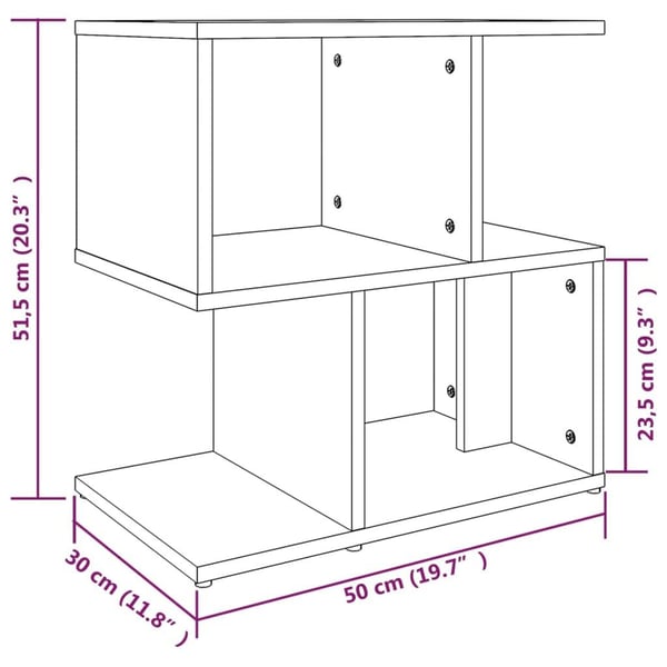 vidaXL Nattbord 2 stk grå sonoma 50x30x51,5 cm konstruert tre