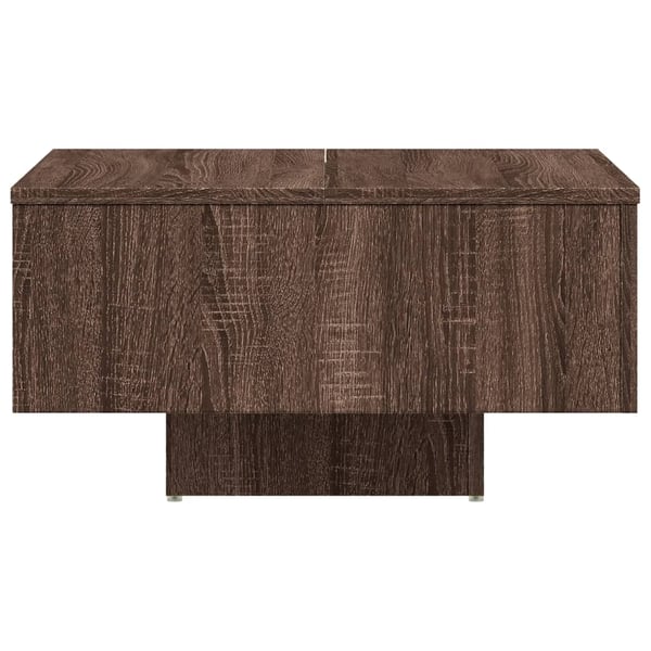 vidaXL Salongbord brun eik 60x60x31,5 cm konstruert tre