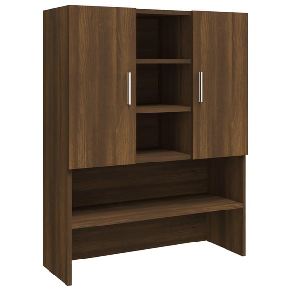 vidaXL vaskemaskineskab 70,5x25,5x90 cm brun egetræsfarve