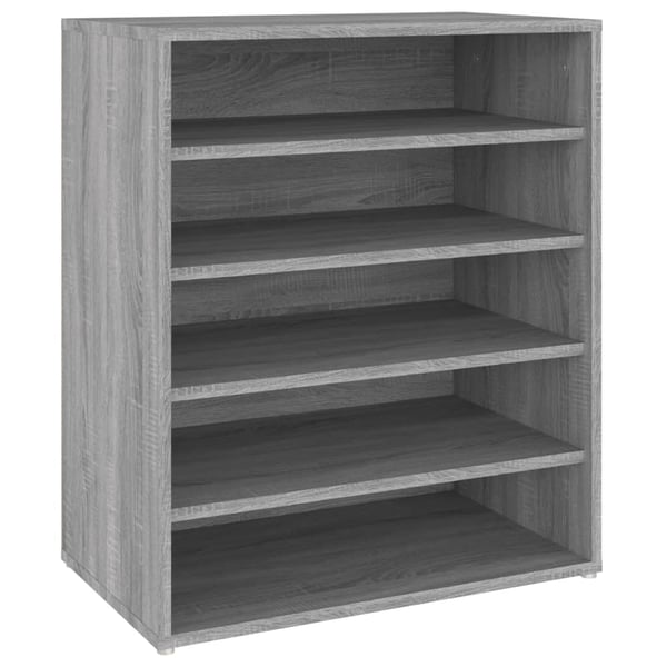 vidaXL Skohylle grå sonoma 60x35x70 cm konstruert tre