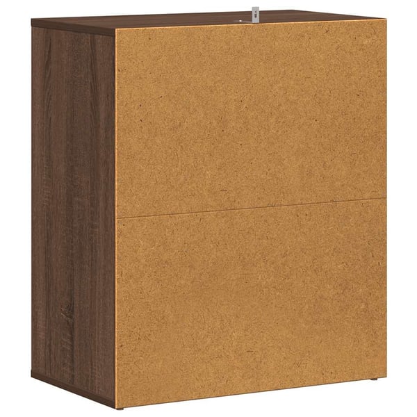 vidaXL Skohylle brun eik 60x35x70 cm konstruert tre