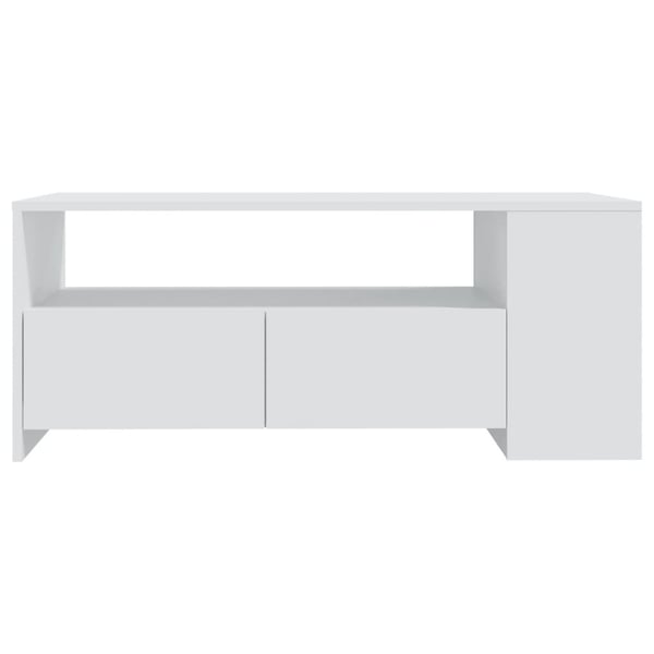vidaXL Salongbord hvit 102x55x42 cm konstruert tre