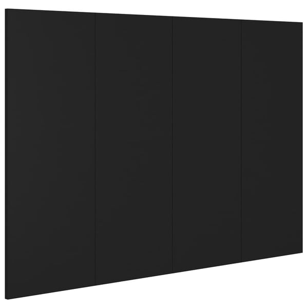 vidaXL sengegærde 120x1,5x80 cm konstrueret træ sort