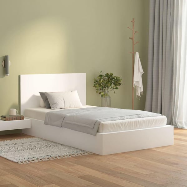 vidaXL Sengegavl hvit 120x1,5x80 cm konstruert tre