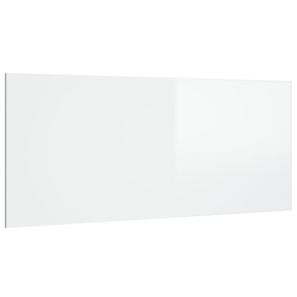 vidaXL sengegærde 200x1,5x80 cm konstrueret træ hvid højglans