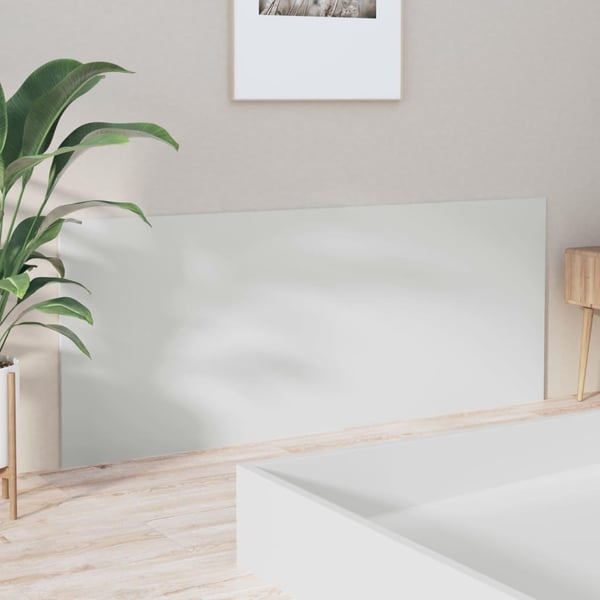 vidaXL sengegærde 200x1,5x80 cm konstrueret træ hvid højglans