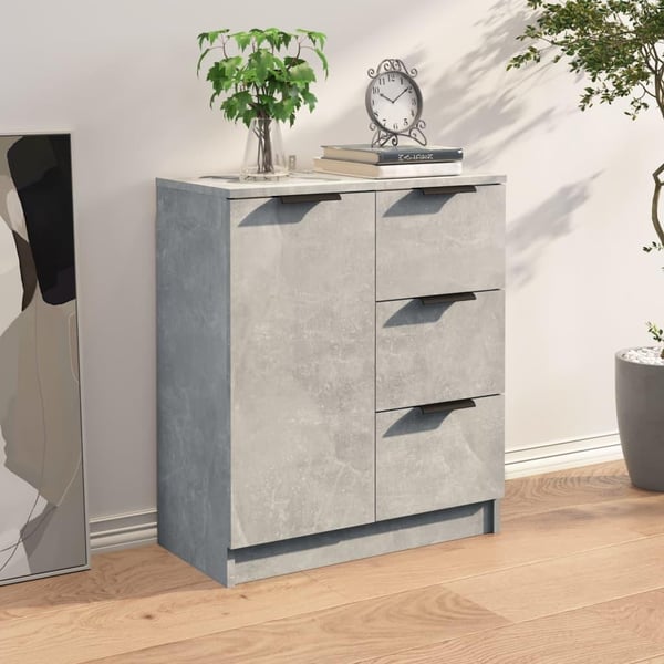 vidaXL Skjenk betonggrå 60x30x70 cm konstruert tre