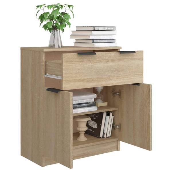 vidaXL Skjenk sonoma eik 60x30x70 cm konstruert tre