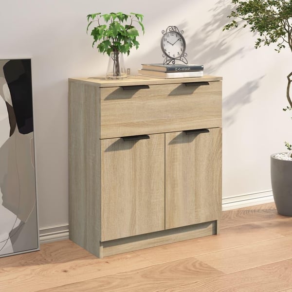 vidaXL Skjenk sonoma eik 60x30x70 cm konstruert tre