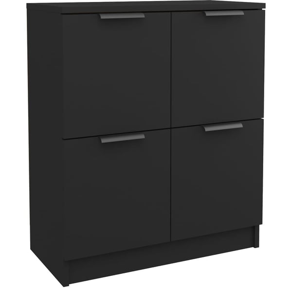 vidaXL skænk 60x30x70 cm konstrueret træ sort