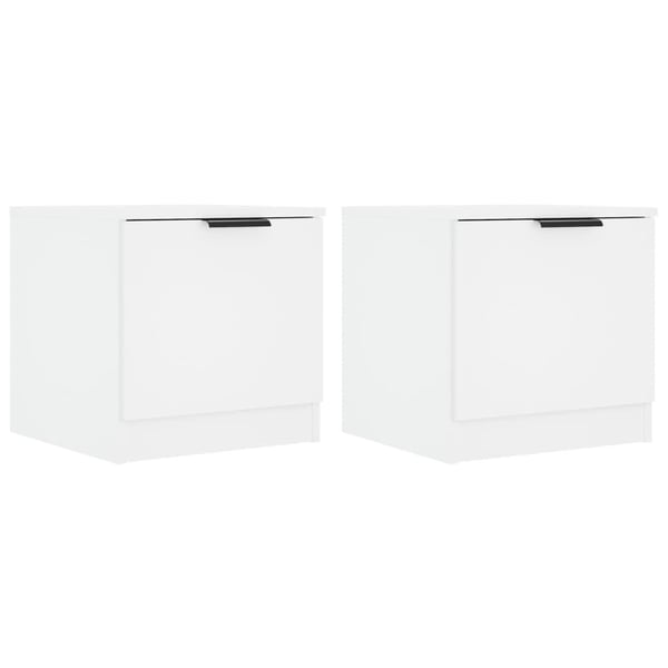 vidaXL Nattbord 2 stk hvit 40x39x40 cm