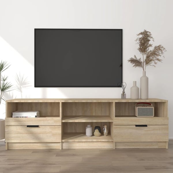 vidaXL TV-benk sonoma eik 150x33,5x45 cm konstruert tre