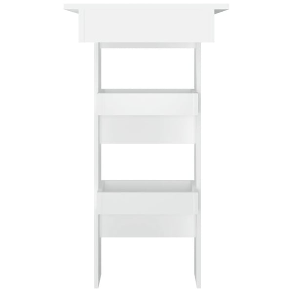 vidaXL Veggmontert barbord hvit 102x45x103,5 cm konstruert tre