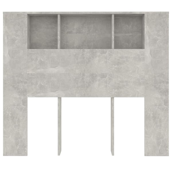 vidaXL Sengegavlskap betonggrå 120x18,5x102,5 cm