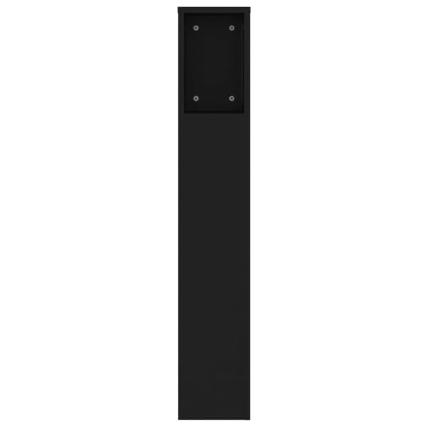 vidaXL sengegavl med opbevaring 140x18,5x104,5 cm sort