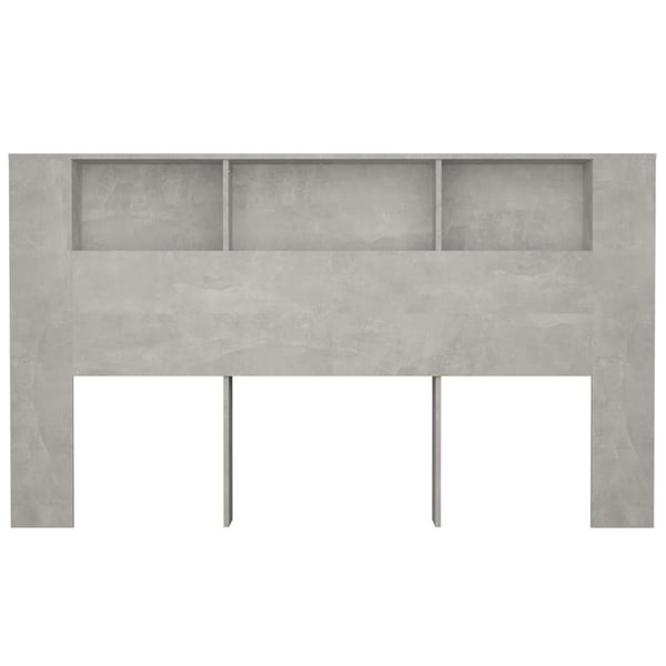 vidaXL Sengegavlskap betonggrå 180x18,5x104,5 cm