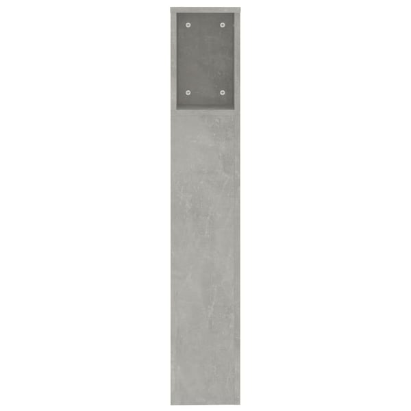 vidaXL Sengegavlskap betonggrå 200x18,5x104,5 cm