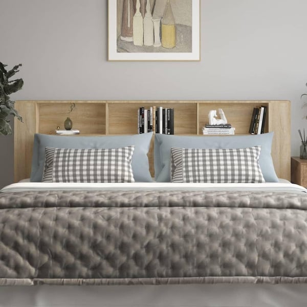 vidaXL Sengegavlskap sonoma eik 220x18,5x104,5 cm