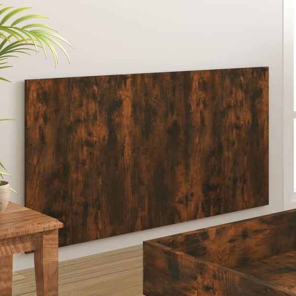 vidaXL sengegærde 160x1,5x80 cm konstrueret træ røget egetræsfarve