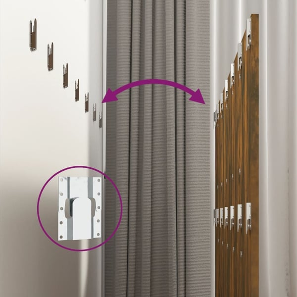 vidaXL Veggmontert sengegavl røkt eik 240x1,5x80 cm konstruert tre