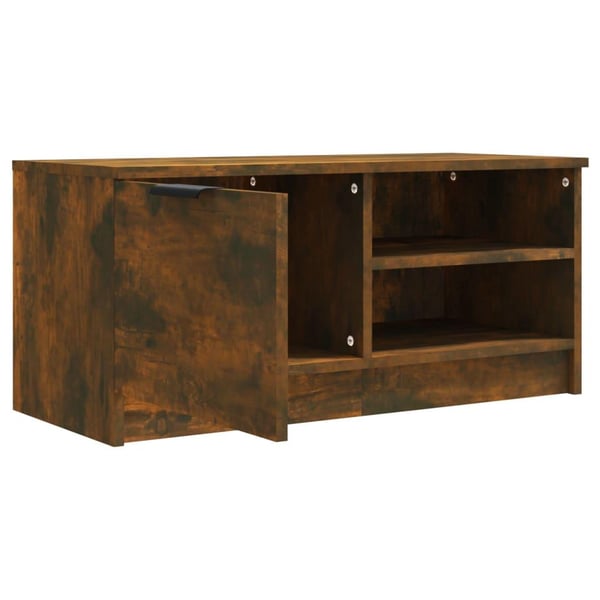 vidaXL TV-benker 2 stk røkt eik 80x35x36,5 cm konstruert tre