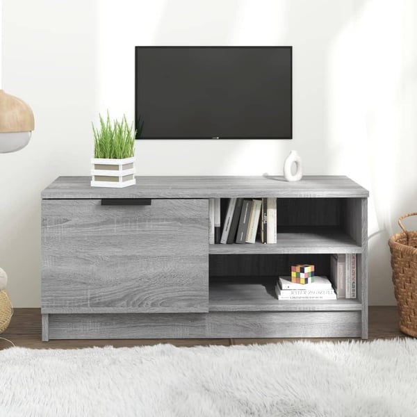 vidaXL TV-taso harmaa Sonoma 80x35x36,5 cm tekninen puu