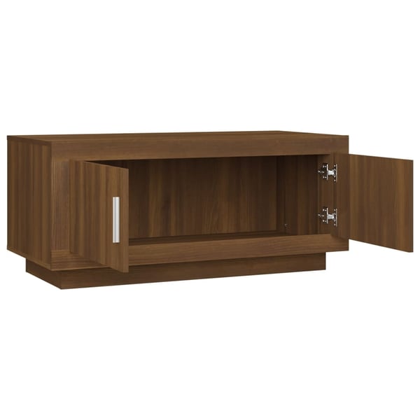vidaXL Salongbord brun eik 102x50x45 cm konstruert tre