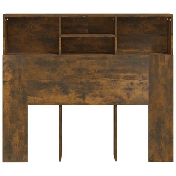 vidaXL Sengegavlskap røkt eik 120x19x103,5 cm