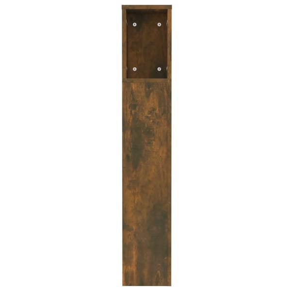 vidaXL Sengegavlskap røkt eik 120x18,5x102,5 cm