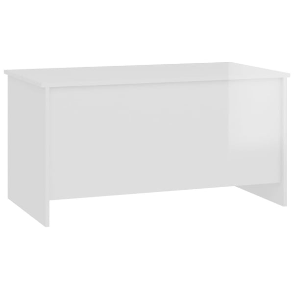vidaXL Sohvapöytä korkeakiilto valkoinen 102x55,5x52,5 cm tekninen puu