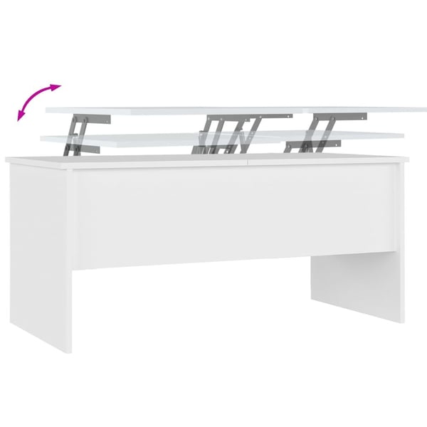 vidaXL Salongbord hvit 102x50,5x46,5 cm konstruert tre