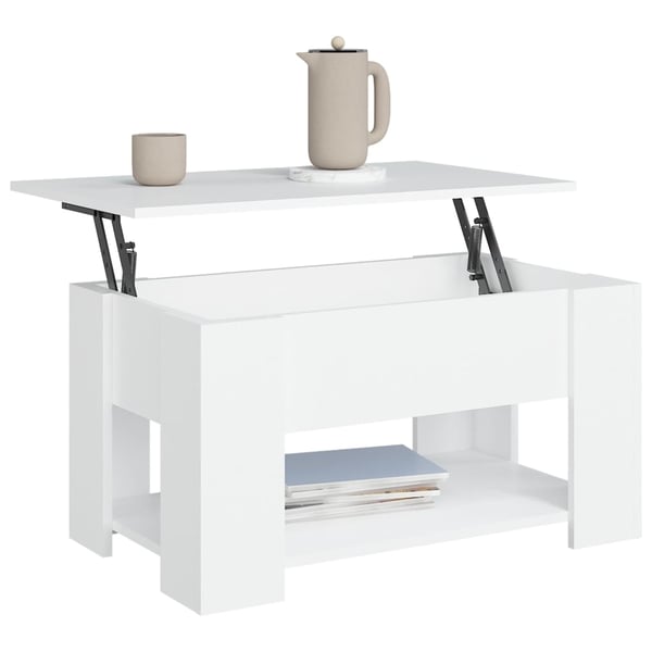 vidaXL Salongbord hvit 79x49x41 cm konstruert tre