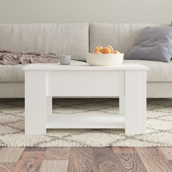 vidaXL Salongbord hvit 79x49x41 cm konstruert tre
