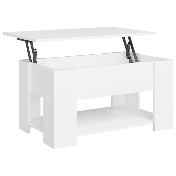 vidaXL Salongbord hvit 79x49x41 cm konstruert tre
