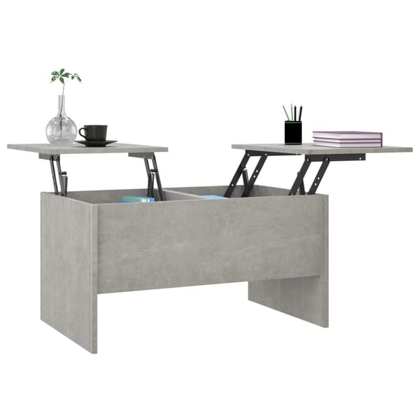 vidaXL Salongbord betonggrå 80x50x42,5 cm konstruert tre