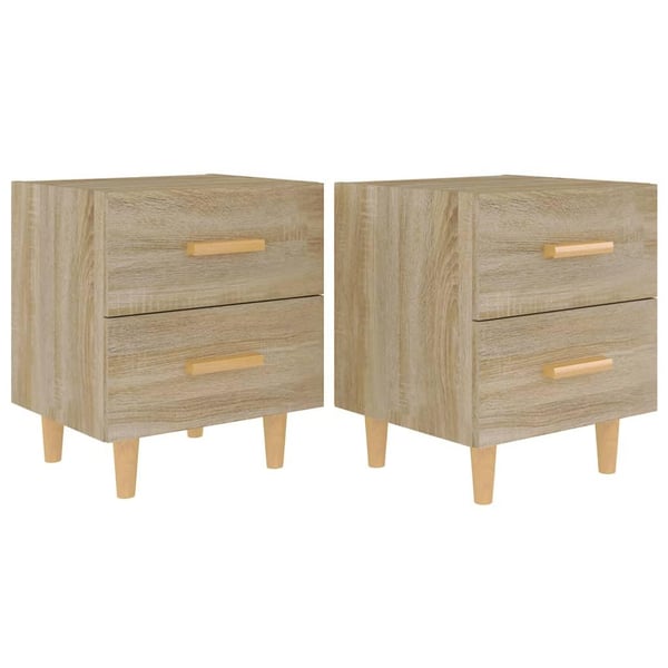 vidaXL Nattbord 2 stk sonoma eik 40x35x47,5 cm