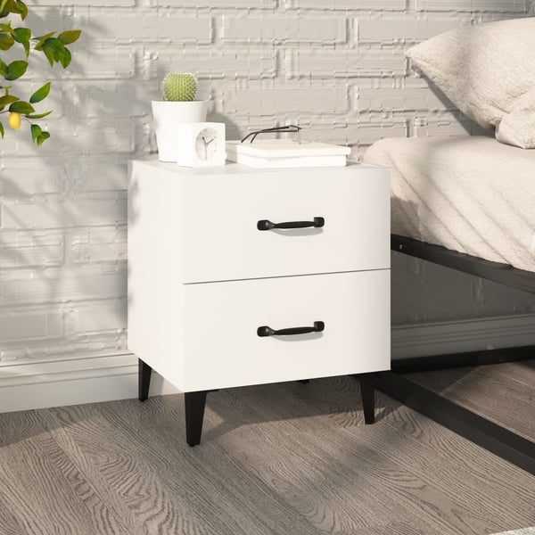 vidaXL sengebord 40x35x47,5 cm hvid