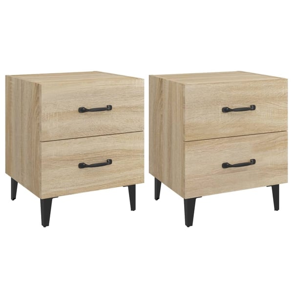 vidaXL Nattbord 2 stk sonoma eik 40x35x47,5 cm