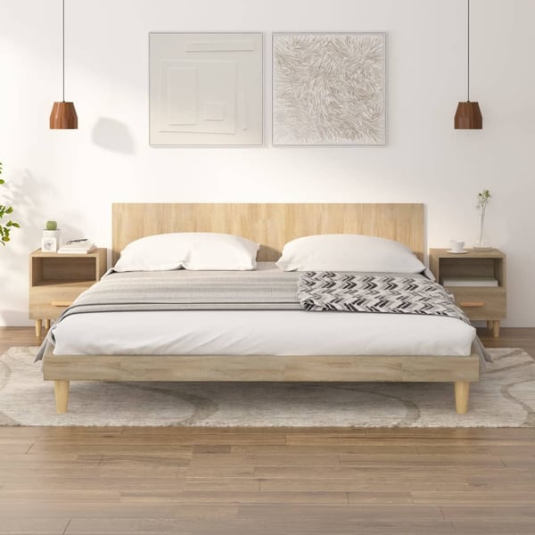 vidaXL Nattbord 2 stk sonoma eik 40x35x47 cm