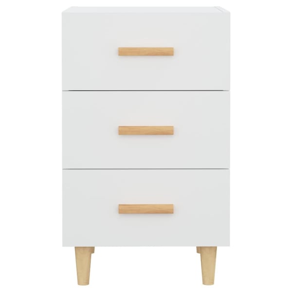 vidaXL sengebord 40x40x66 cm konstrueret træ hvid