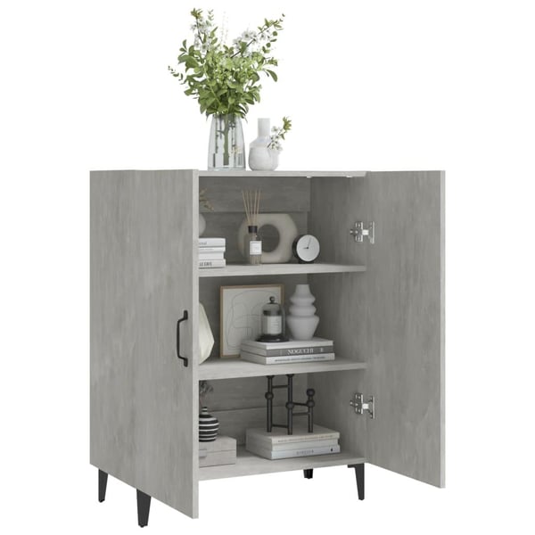 vidaXL Skjenk betonggrå 70x34x90 cm konstruert tre