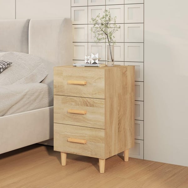 vidaXL Nattbord sonoma eik 40x40x66 cm konstruert tre