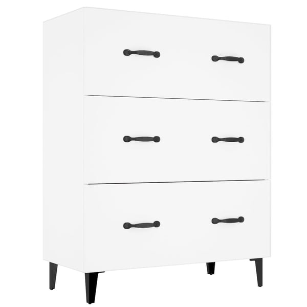 vidaXL Skjenk hvit 69,5x34x90 cm konstruert tre